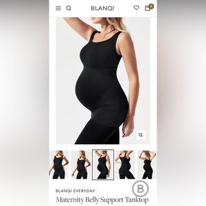 Blanqi maternity tank top in black- medium